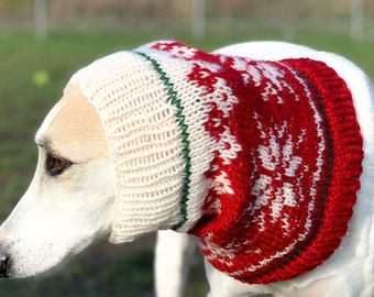 Dog Greyhound Cowl / Snood - Swedish Star Pattern . Pure Wool