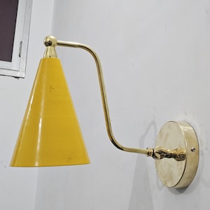 Modern color (Powdered coated) Style Mid Century Brass  Wall Lamp Luminaire Handmade Vintage Sconce Brass Wall Light Fixture