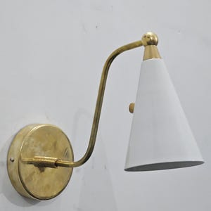 Handmade wall scone mid century aged brass, pure brass wall scone light (powdered coated), metal light wall scone