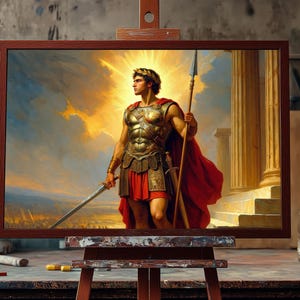 Alexander the Great Portrait | Fine Art Oil Painting | Macedonian King Wall Art | Ancient Greek Decor | Historical Warrior | Hand-Painted