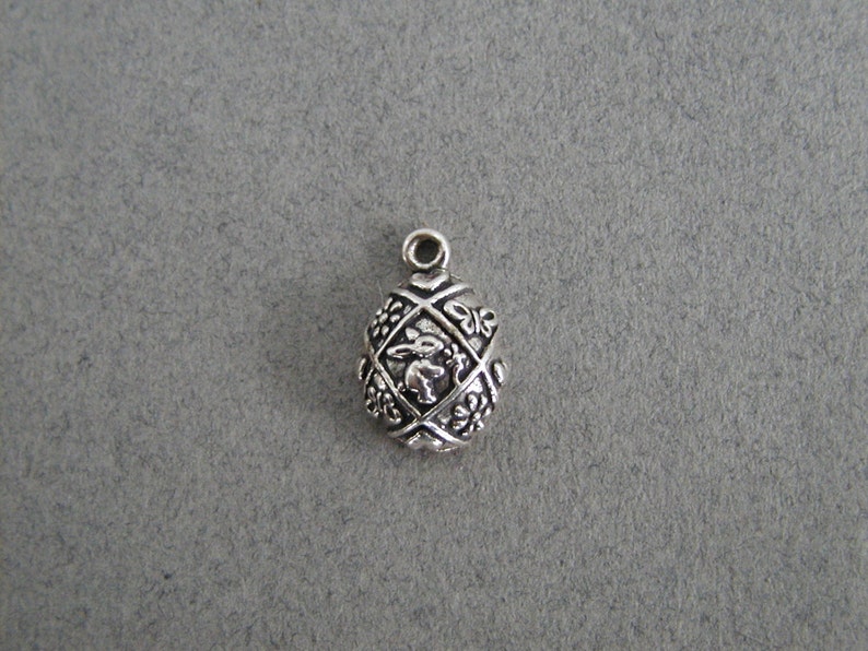 Easter Egg Sterling Silver Charm