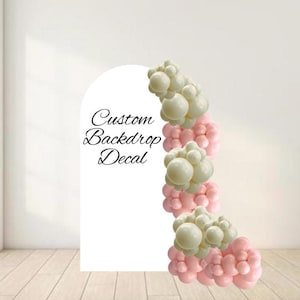Benutzerdefinierte Hintergrund Aufkleber - Aufkleber für Hochzeit, Geburtstag, Babyparty, Ballonbogen, Party Decor und Vinyl Wandaufkleber - NUR VINYL