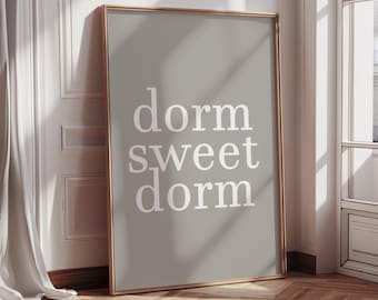 Söt studentboendetryck | Retrotypografi, väggkonst för universitet (digitalt tryck)
