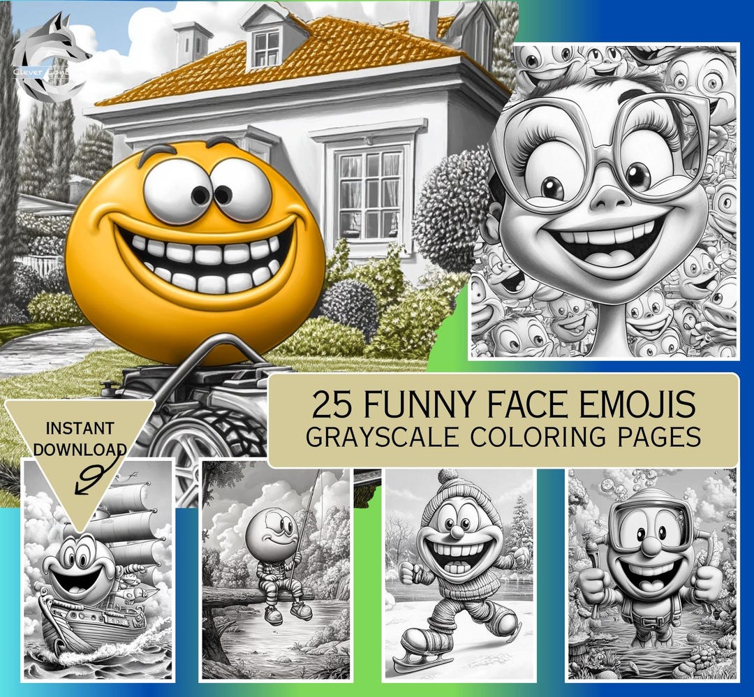 Funny Face Emojis Coloring Pages, Fun Emoji Coloring Page, Smile Emoji ...