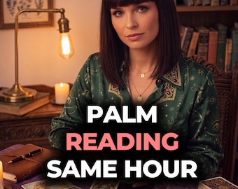 Same Hour Palm Reading, Palmistry Reading, Hand Reading, Psychic Insight, What Your Future Reveals, Same Day