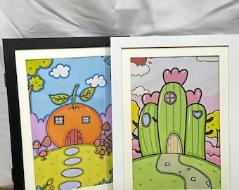 Marco personalizado para obras de arte infantil: Exhibición y almacenamiento de arte infantil tamaño A4