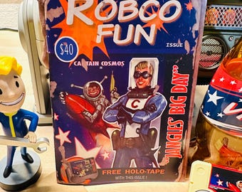 RobCo Fun Holotape and Magazine (5”x7”), Jangle’s Big Day Edition.