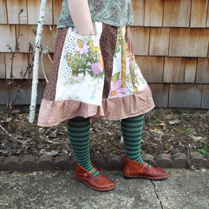 Drawstring Skirt Patchwork Etsy