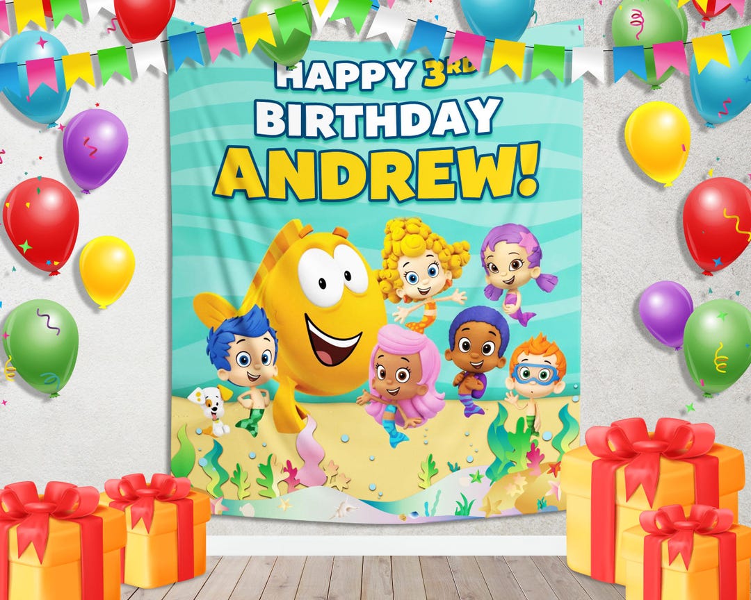 Bubble Guppies Birthday Banner, Bubble Guppies Birthday Banner ...