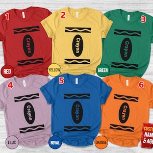 Orange Crayon Box Full Set Of Crayons Halloween Costume T-Shirt Orange Crayon Box Full Set Of Crayons Halloween Costume T-Shirt