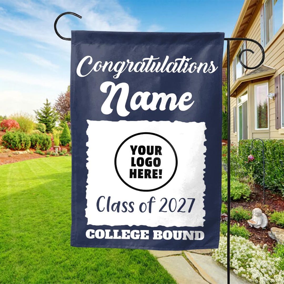 Custom Graduation Flag, Graduate Yard Sign, College Grad Flag, College ...