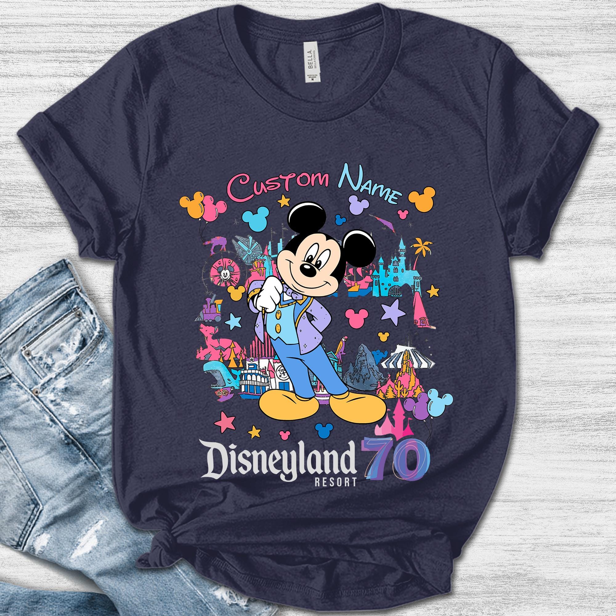 Discover Mickeyy & friends Disneyyland castle Platinum Celebration 1955-2025 Shirt