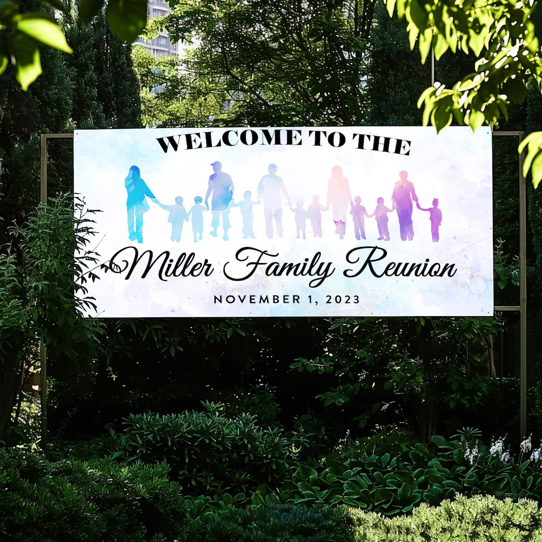 Personalized Family Reunion Banner, Family Reunion Tree Banner, Custom ...