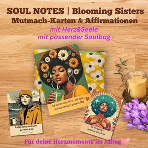Biglietti d'auguri incoraggianti per le donne | Set Soul Notes con borsa | Biglietti di auguri per momenti sentiti nella vita di tutti i giorni | Regalo per fidanzata, mamma, cura di sé