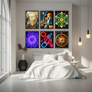 Abstract Geometric Art Prints: Modern Minimalist Decor (Digital Download)