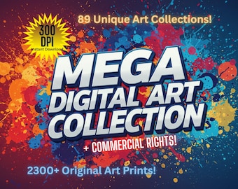 Mega Digital Art Prints Bundle: 2300+ Designs, Commercial Use (Instant Download
