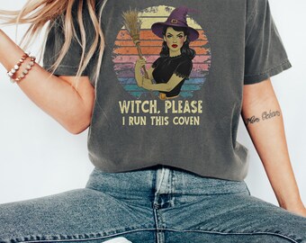 Retro Girls Night Comfort Colors Shirt: Funny Witch Coven Halloween Tee