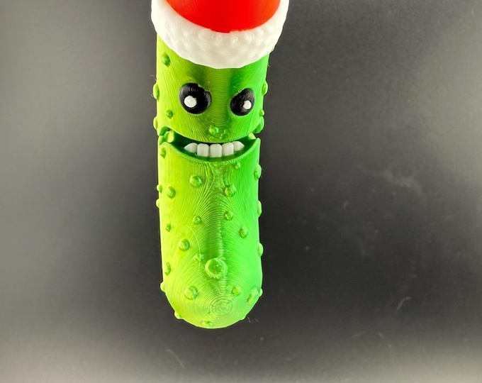 Articulating Christmas Pickle Ornament: 3D Printed Moving Mouth