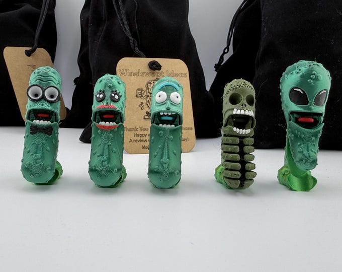 Halloween Pickle Party Favors | Non-Candy Trick-or-Treat Toys | 25, 50 or 100 Pack