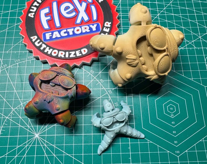 Flexi Factory Beachy Beach Starfish - 3 Sizes Fully Mobile and Articulating