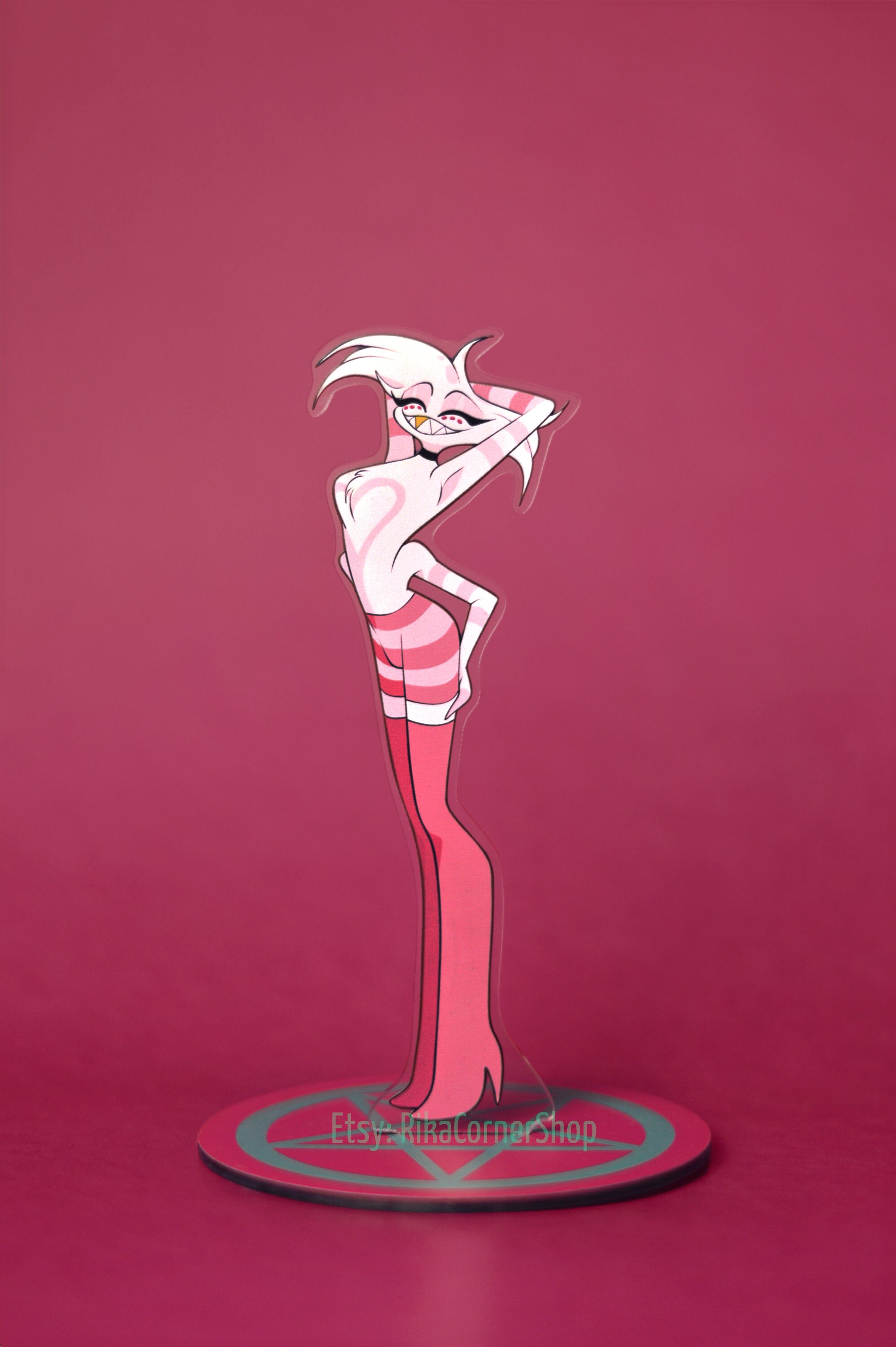 Angel Dust Hazbin Hotel Acrylic Standee Green&pink Summer Serie in ...
