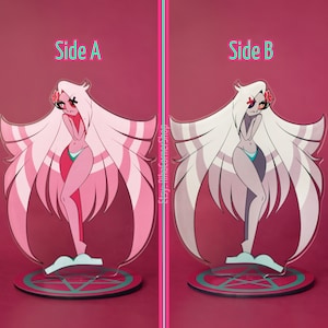 Vaggie Hazbin Hotel Acrylic Standee | Green&Pink Summer | In Stock