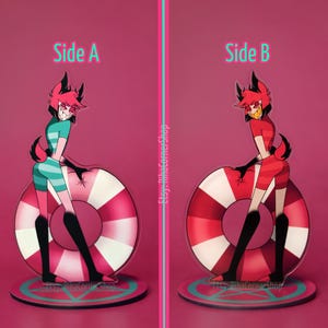 Alastor Hazbin Hotel Acrylic Standee | Green&Pink Summer | In Stock