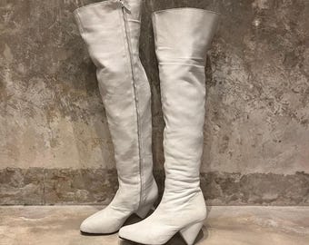 Thigh high boots Knee High Boots from leather