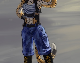 Furry art commission | Simple Shading Style | Single Character Simple Background Fursona Commission