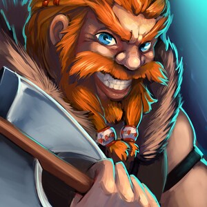 Hand painted original art! Dungeons and Dragons Character Digital Portrait Painting