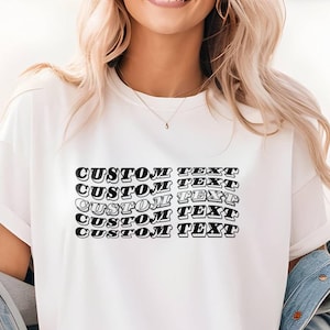 Chemise avec texte personnalisé : création de t-shirt personnalisé, création de votre propre chemise