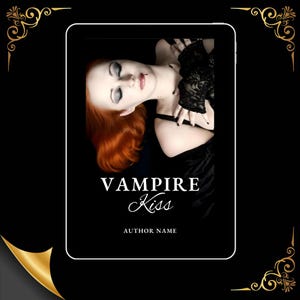 Pre-Made Fantasy Vampire Romance Book Cover Design, Romance eBook Cover, Book Cover Art, Canva Editable