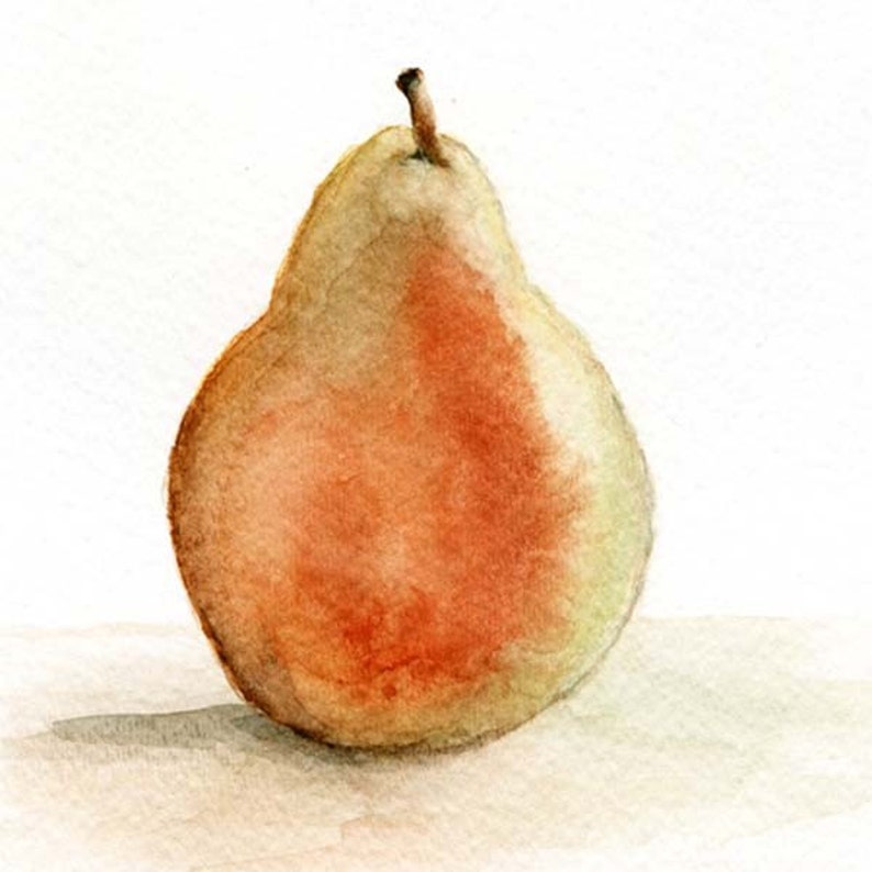 The Pear print - art by Marion Bermondy on Etsy. #pear #artprint