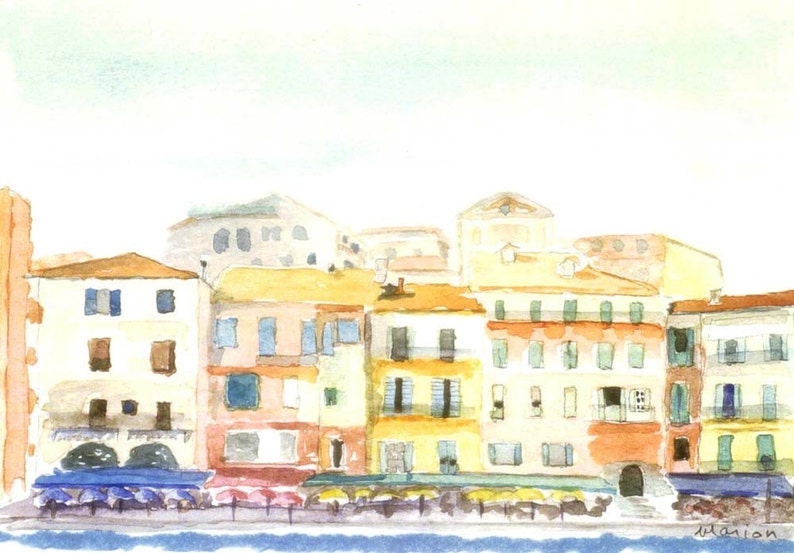 Villefranche-Sur-Mer - art print by Marion Bermondy on Etsy.