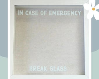 Customizable "In Case of Emergency" Shadow Box | Unique Display Gift