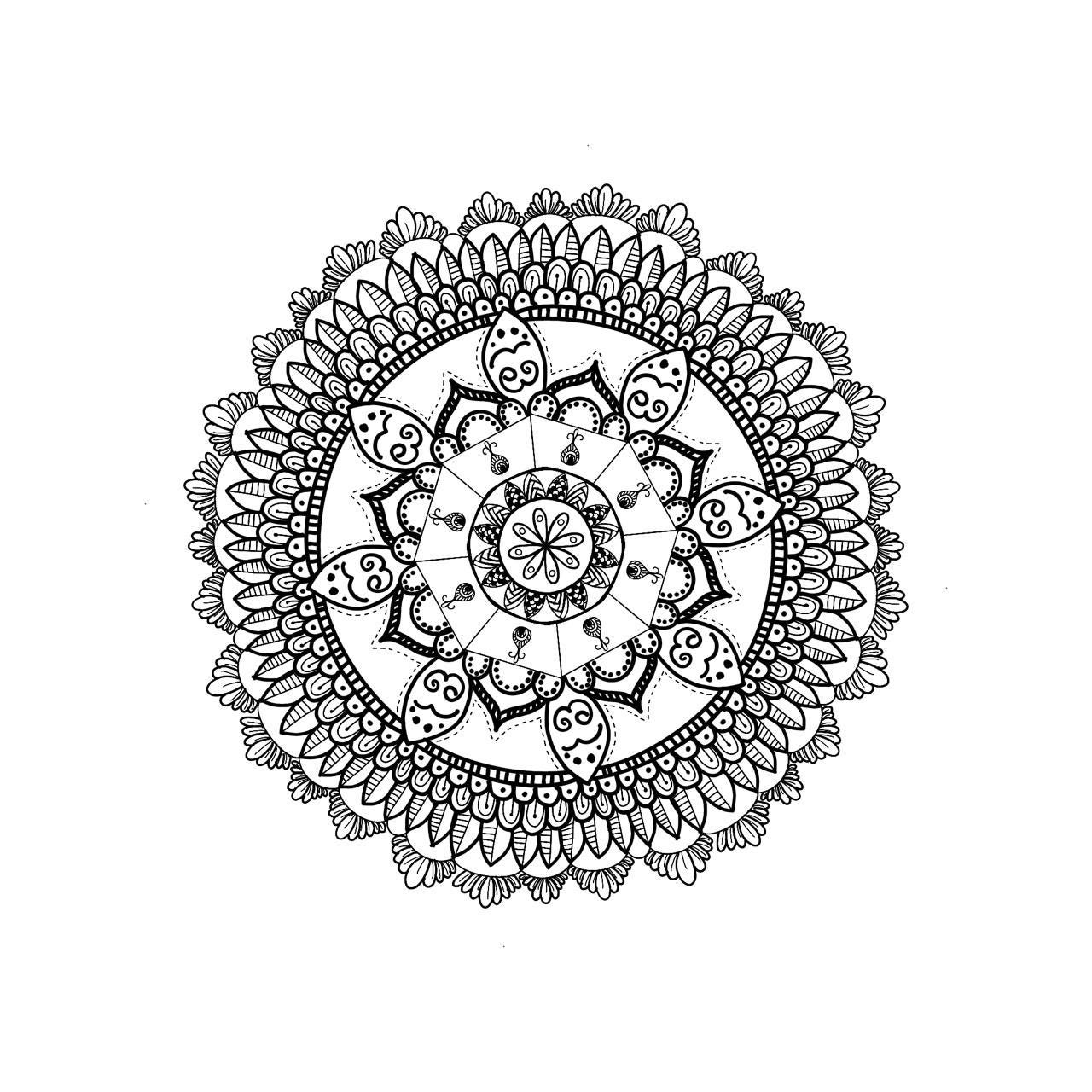 Adult Coloring Page | Mandala | Printable Coloring Sheet I Mandala - Etsy