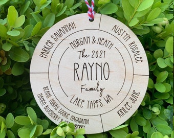 Modern Family Tree Ornament / Genealogy / Ancestry / 2021 Christmas Ornament