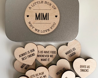 A Little Box of Reasons Why We Love You  / Mother's Day / Mom Gift / From Kids / Love Gift / Love Reasons / Valentine's Day / Affirmations /