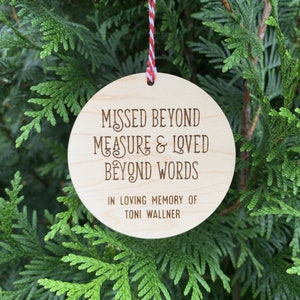 Memorial Ornament - Personalized Holiday Christmas Tribute Ornament