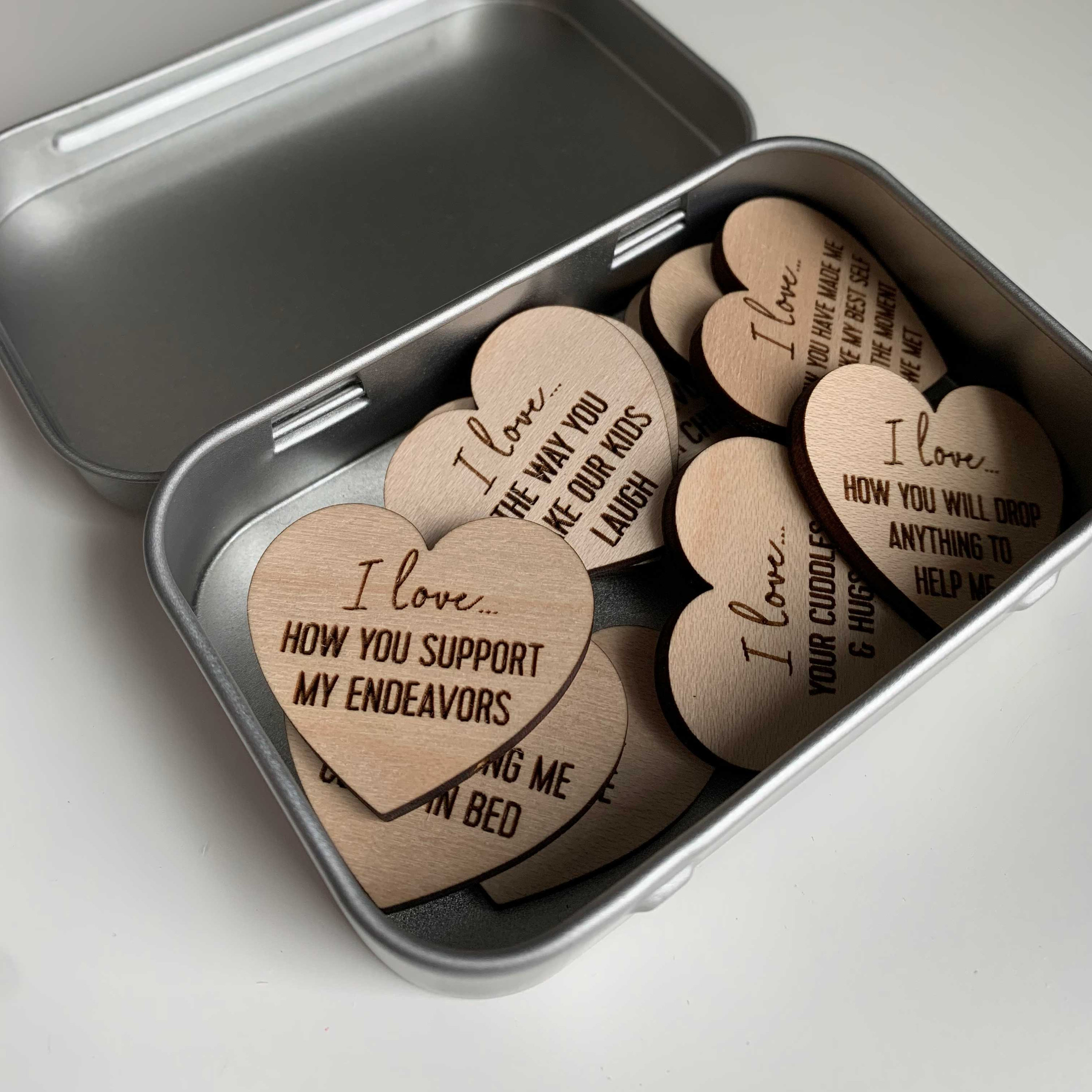 A Little Box of Reasons Why I Love You  / Hearts / Anniversary / Valentine Gift  / Valentine's Day / Love Reasons / Husband / Wife / Friend