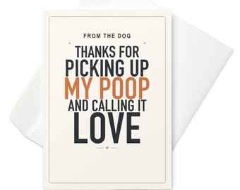 Funny Dog Dad Father's Day Card From Dog, Pawthers Day Card, Pet Dad Card