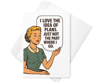 Funny Introvert Greeting Card for Homebody Friend