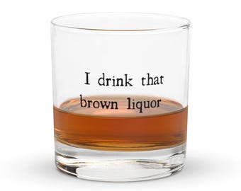 Funny Whiskey Glass for Dad or Husband, Bourbon Rocks Gift