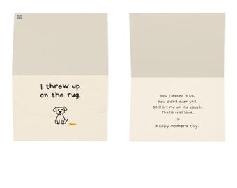 Funny Dog Mother's Day Card, From Dog, Pet Mom Greeting
