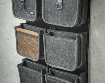 Organizador para pendurar assento de carro em motorhome. Acessórios para acampamento em carros. Bolsos de armazenamento. Bolsa para assento de carro. RYGG. Acessórios para campistas.  Vida em van. Organizador de banco traseiro