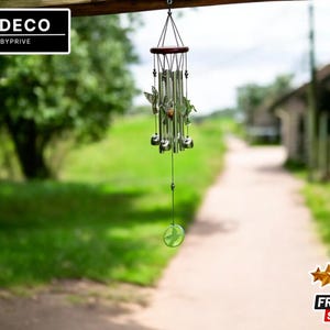 Metal Hummingbird Wind Chime | Relaxing & Soothing Sound Bell | Stylish Bird Outdoor Decoration | Hanging Home and Garden Ornament