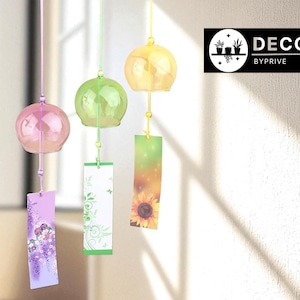 Decorative Wind Chime | Calming Furin Ornament | Serene Porch Decor | Hanging Outdoor Breezy Charm | Zen Patio Home Accent
