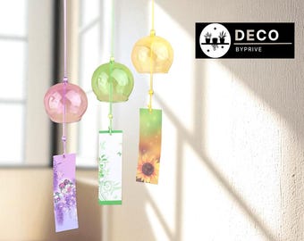 Decorative Wind Chime | Calming Furin Ornament | Serene Porch Decor | Hanging Outdoor Breezy Charm | Zen Patio Home Accent