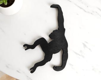Monkey Hanging Wall Hook | Kitchen Shelf Organizer | Cute Animal Key Holder | Fruit Hanger Rack Decor | Creative Home Accent