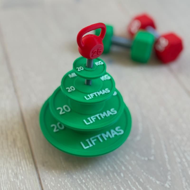 Gym Christmas Tree Ornaments, Perfect for Gym Lovers, Weightlifters, Powerlifters, Crossfitters, or Coaches, Weight Plate Tree